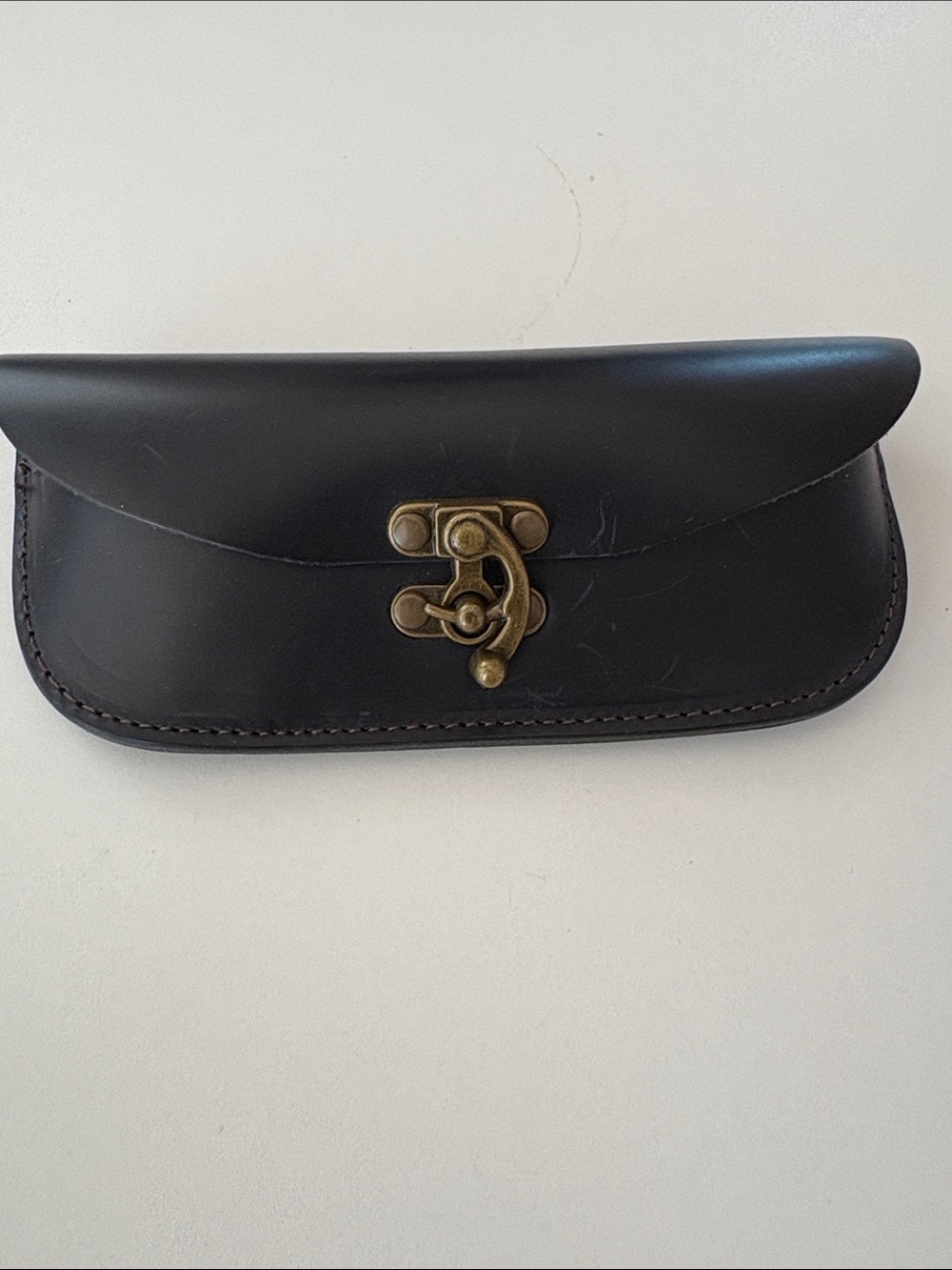LM Leather Goods Lauden Glasses Case Black Full Grain Premium EDC